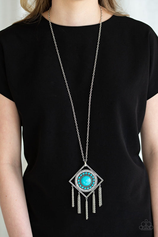 Sandstone Solstice - blue - Paparazzi necklace