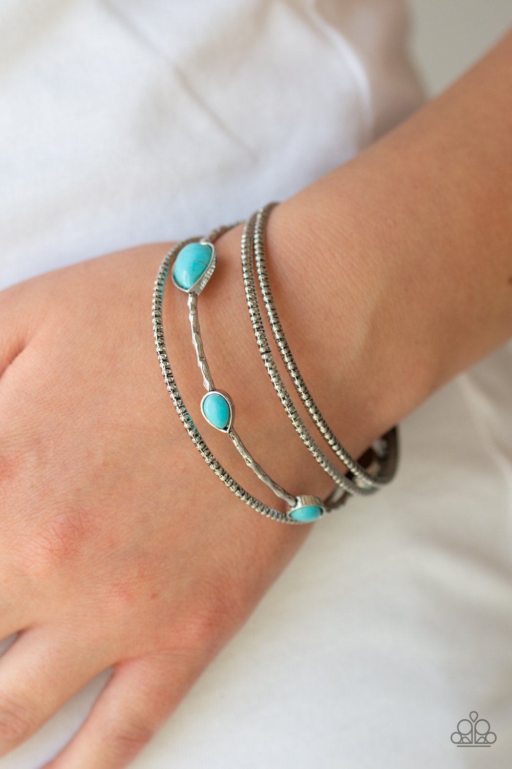Sandstone Storm-blue-Paparazzi bracelet