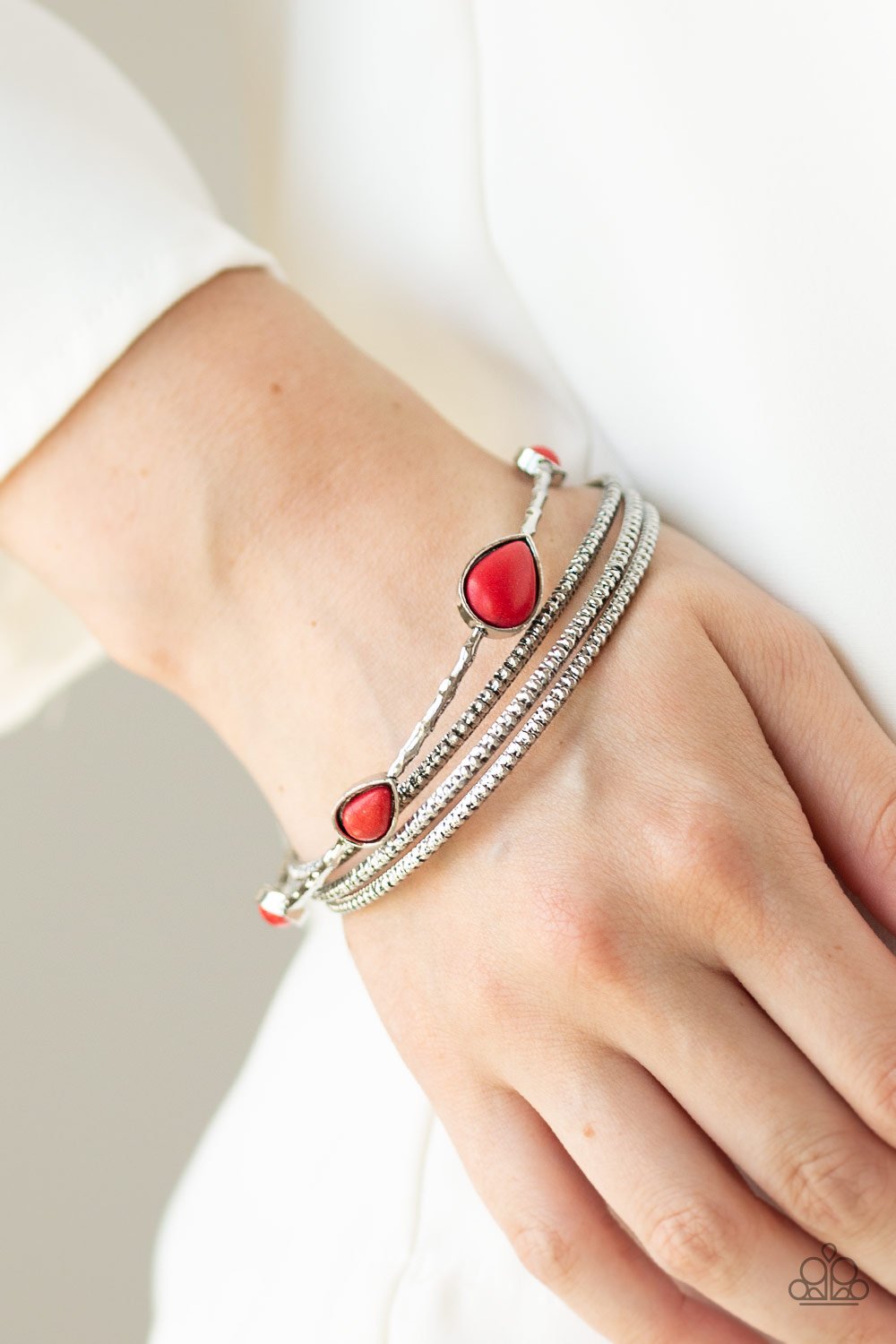 Sandstone Storm-red-Paparazzi bracelet