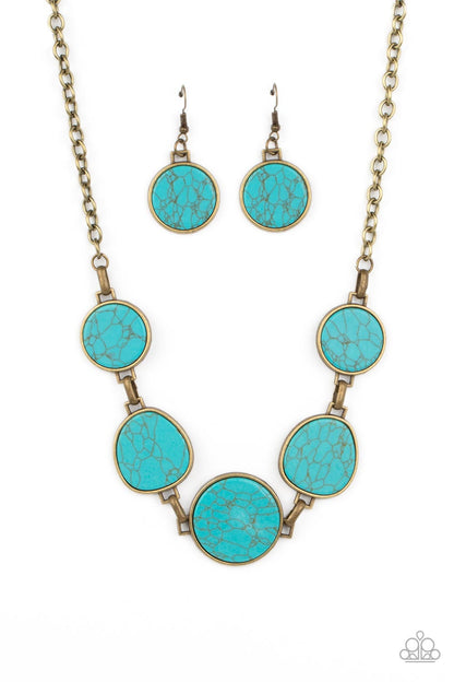 Santa Fe Flats - brass - Paparazzi necklace