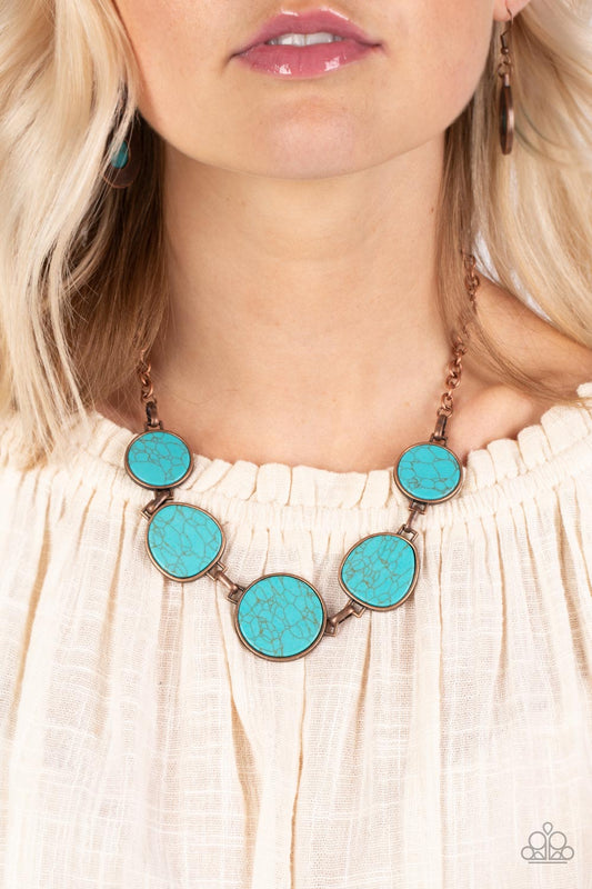 Santa Fe Flats - copper - Paparazzi necklace