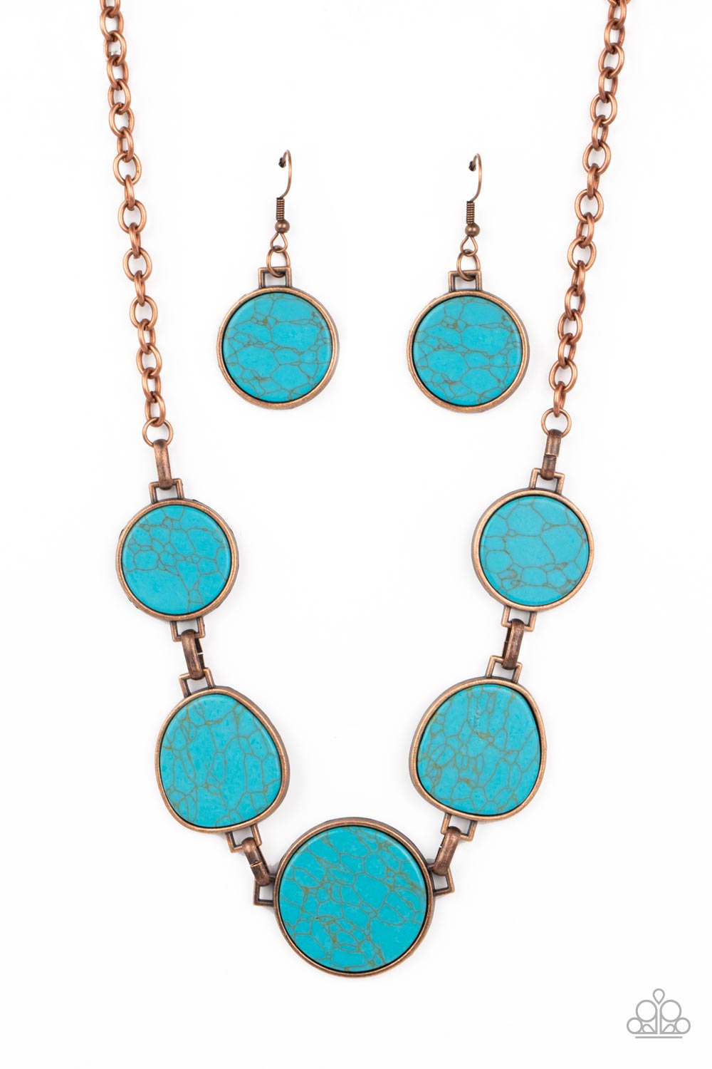 Santa Fe Flats - copper - Paparazzi necklace