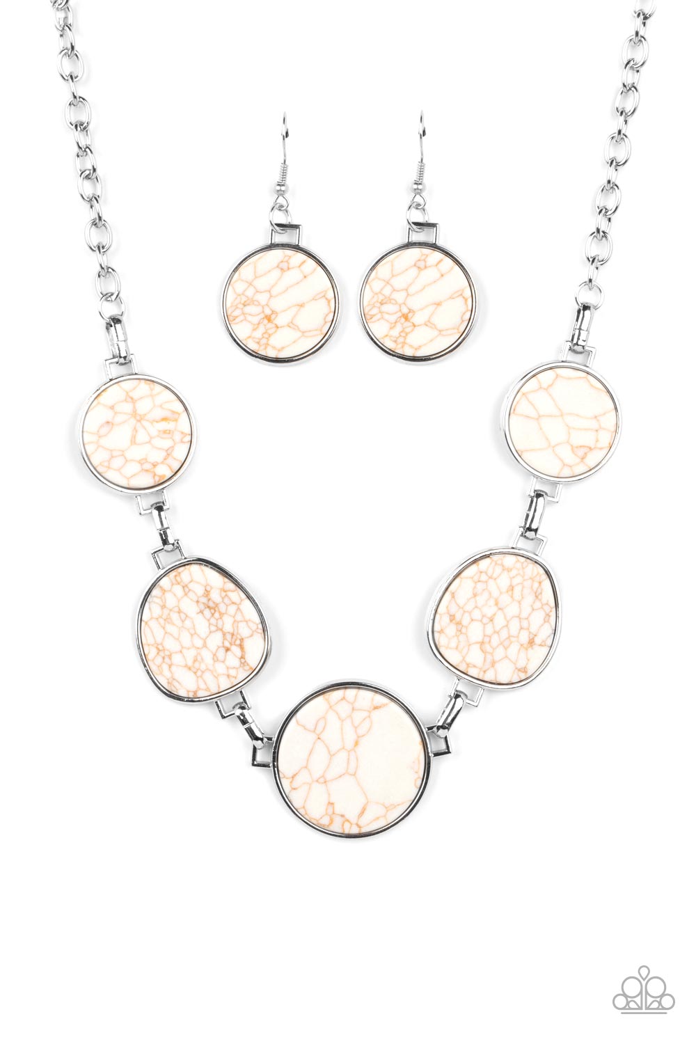 Santa Fe Flats - white - Paparazzi necklace