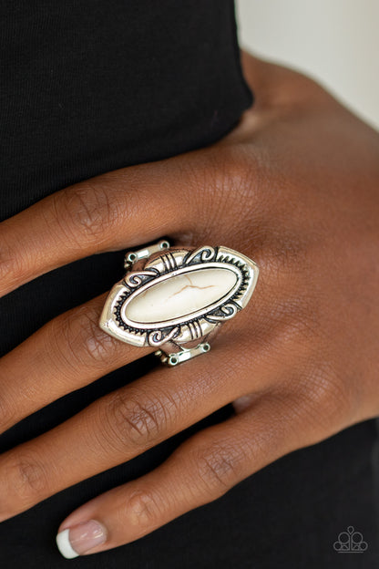 Santa Fe Serenity - white - Paparazzi ring