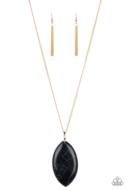 Santa Fe Simplicity - black - Paparazzi necklace