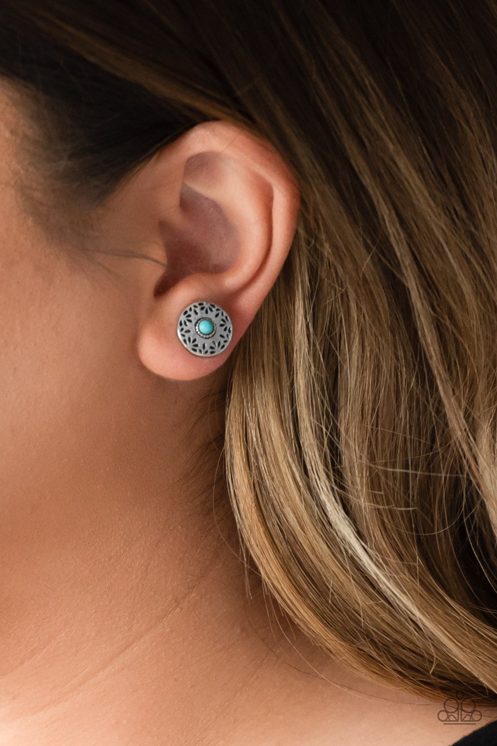 Santa Fe Fiesta - blue - Paparazzi earrings