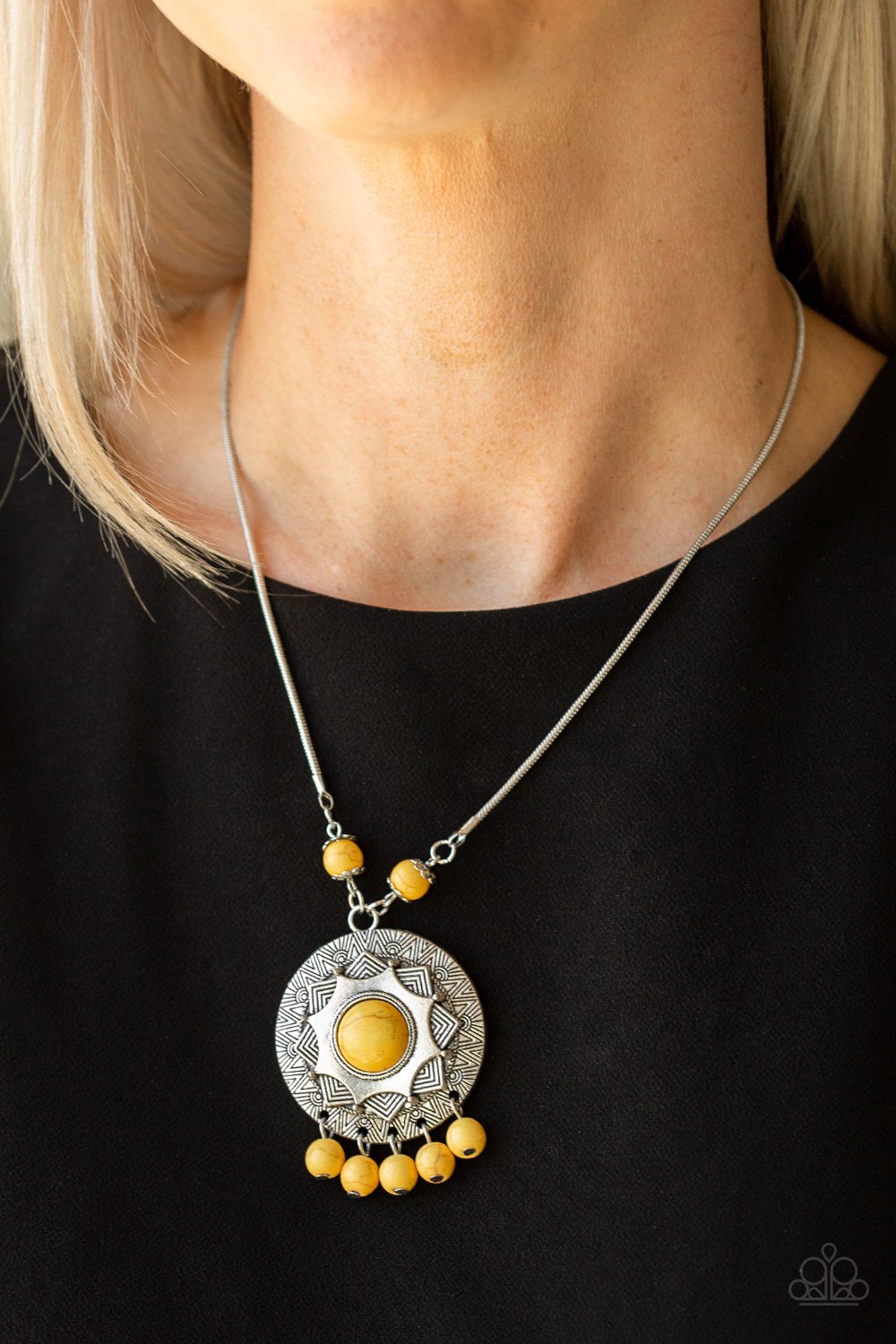 Santa Fe Garden-yellow-Paparazzi necklace