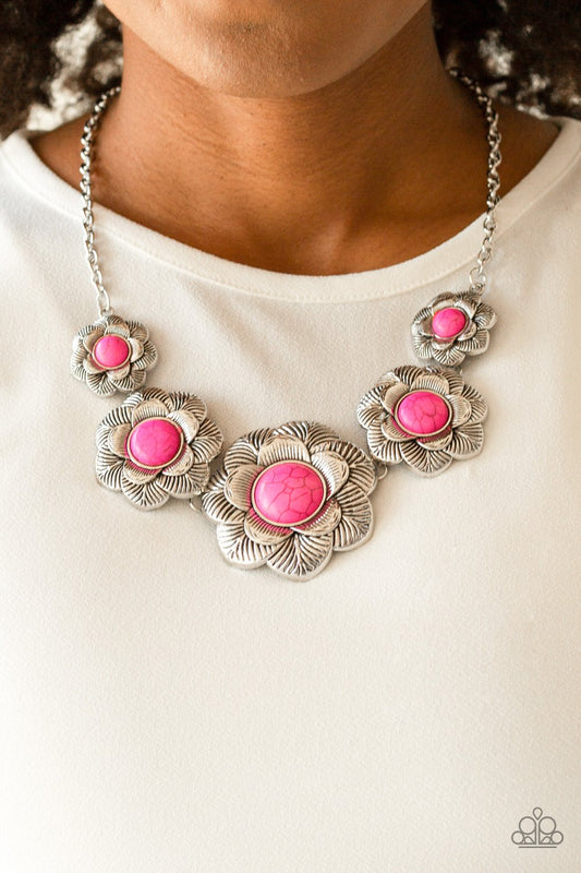 Santa Fe Hills-pink-Paparazzi necklace