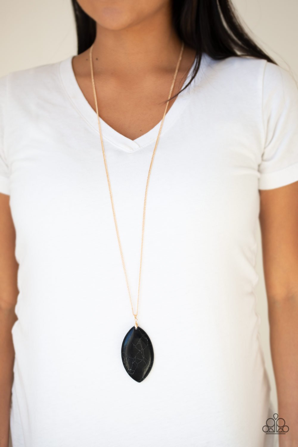 Santa Fe Simplicity-black-Paparazzi necklace