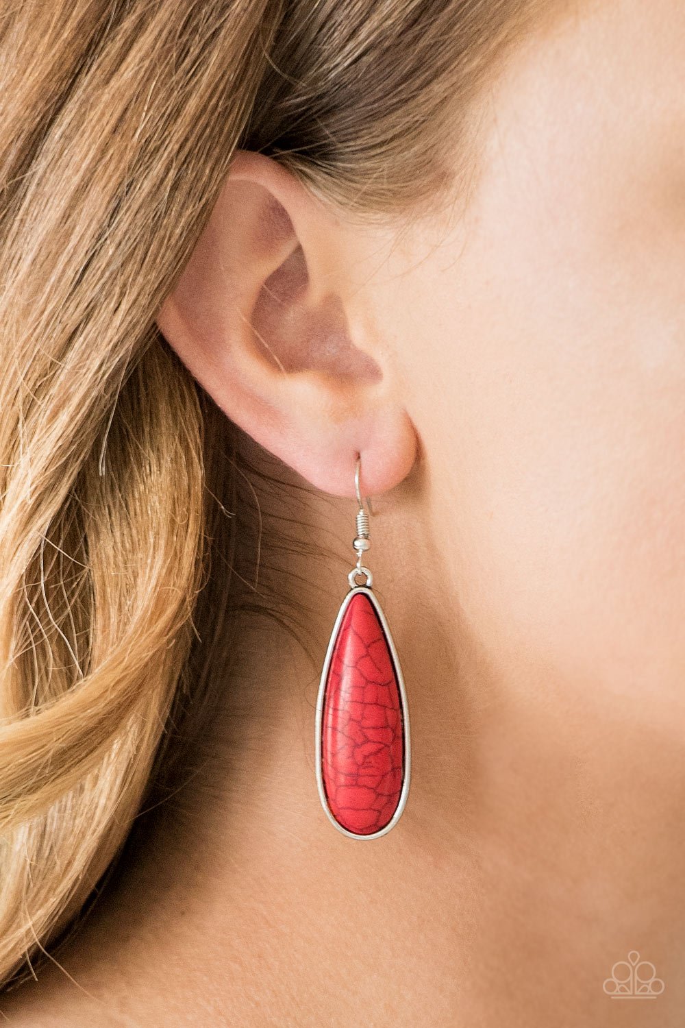 Santa Fe Skies - red - Paparazzi earrings