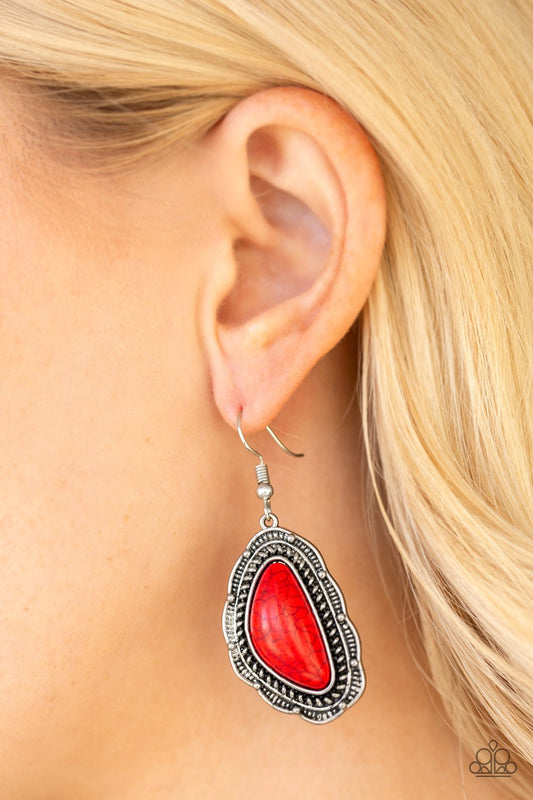 Santa Fe Soul - red - Paparazzi earrings
