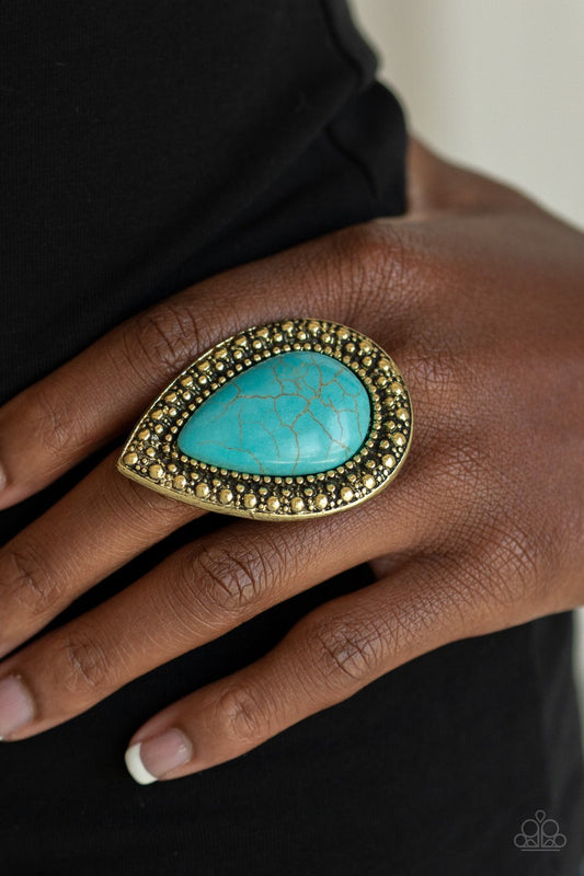Santa Fe Storm-brass-Paparazzi ring