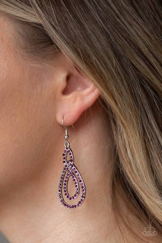 Sassy Sophistication - purple - Paparazzi earrings