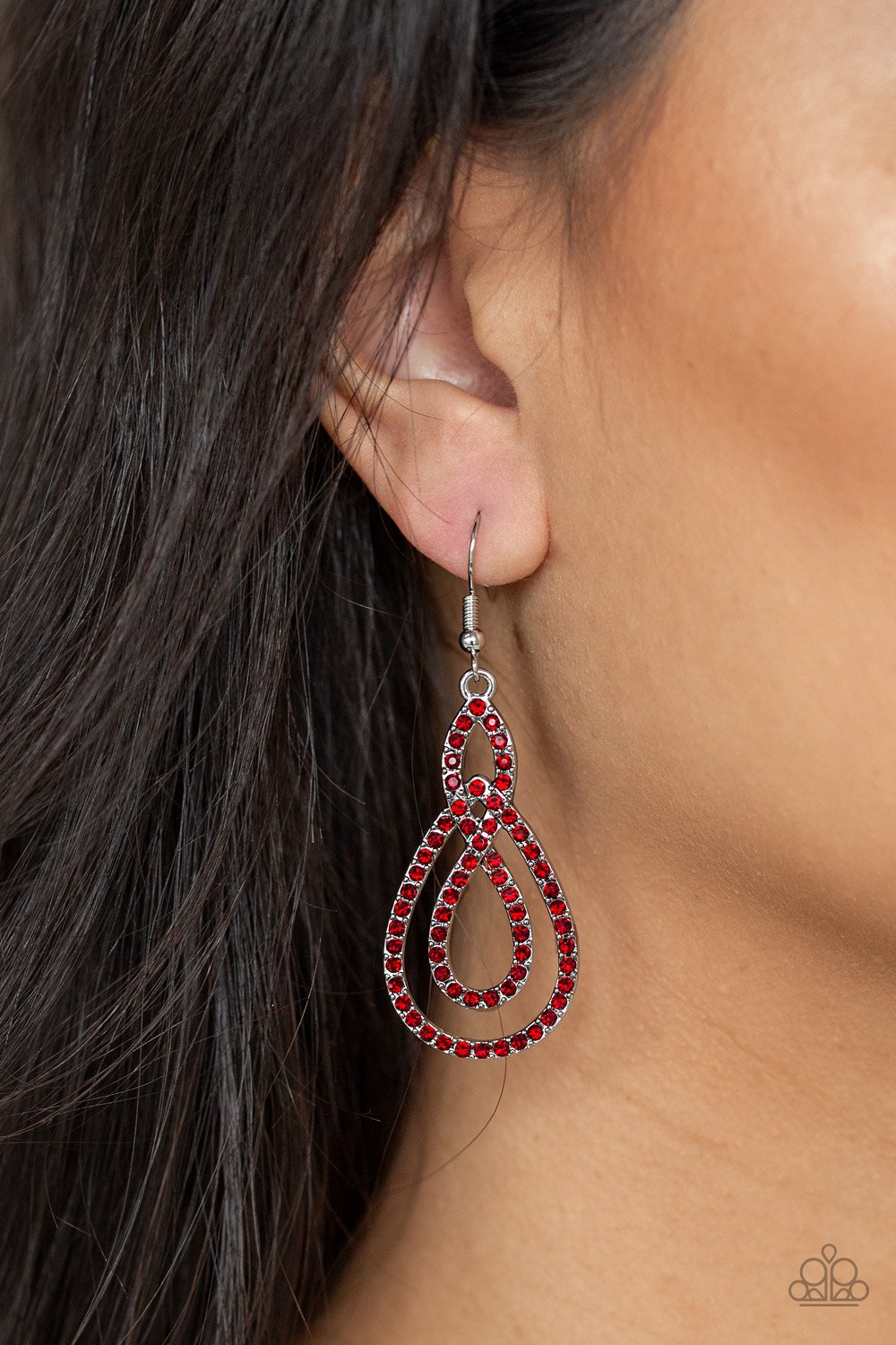 Sassy Sophistication - red - Paparazzi earrings