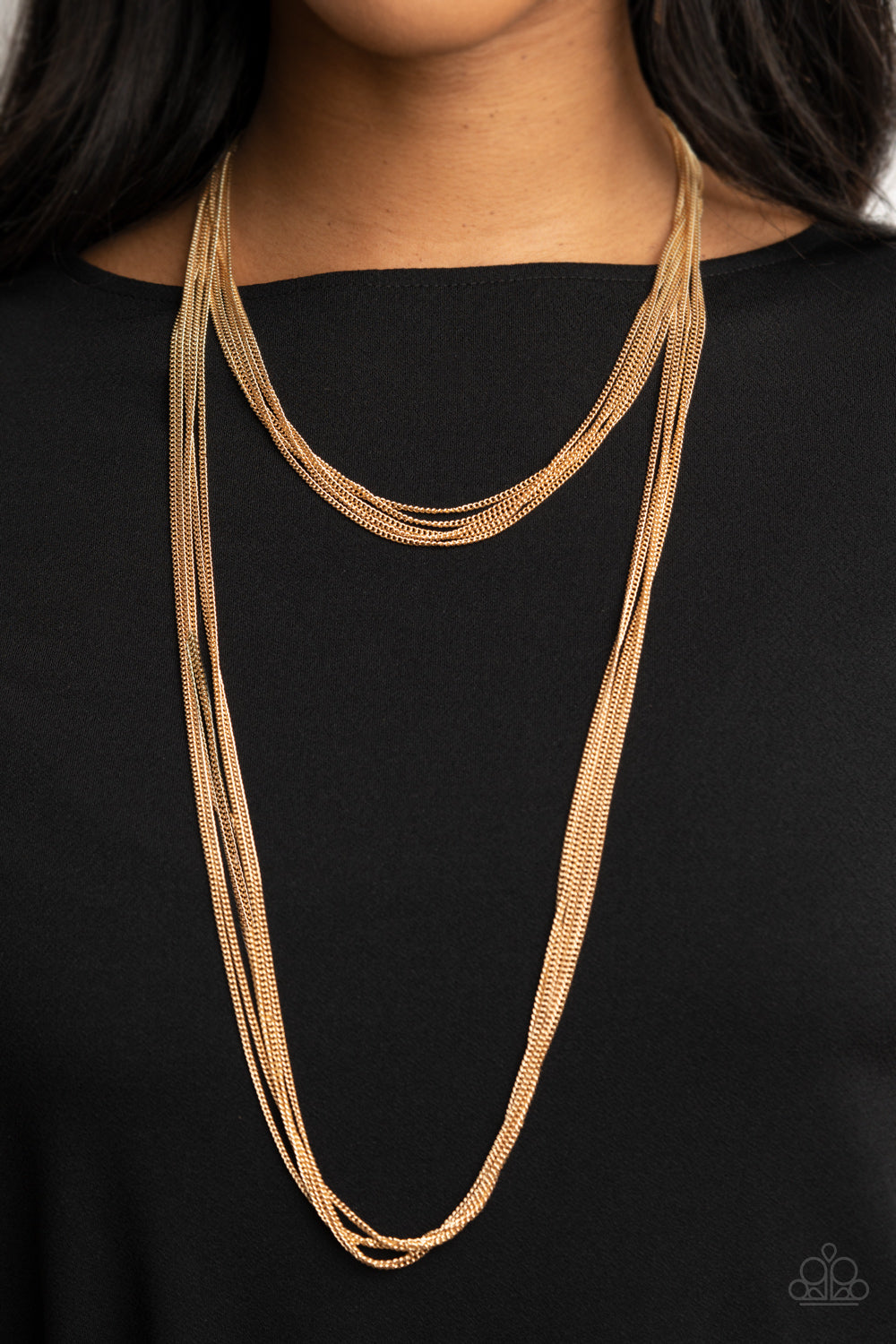 Save Your TIERS - gold - Paparazzi necklace