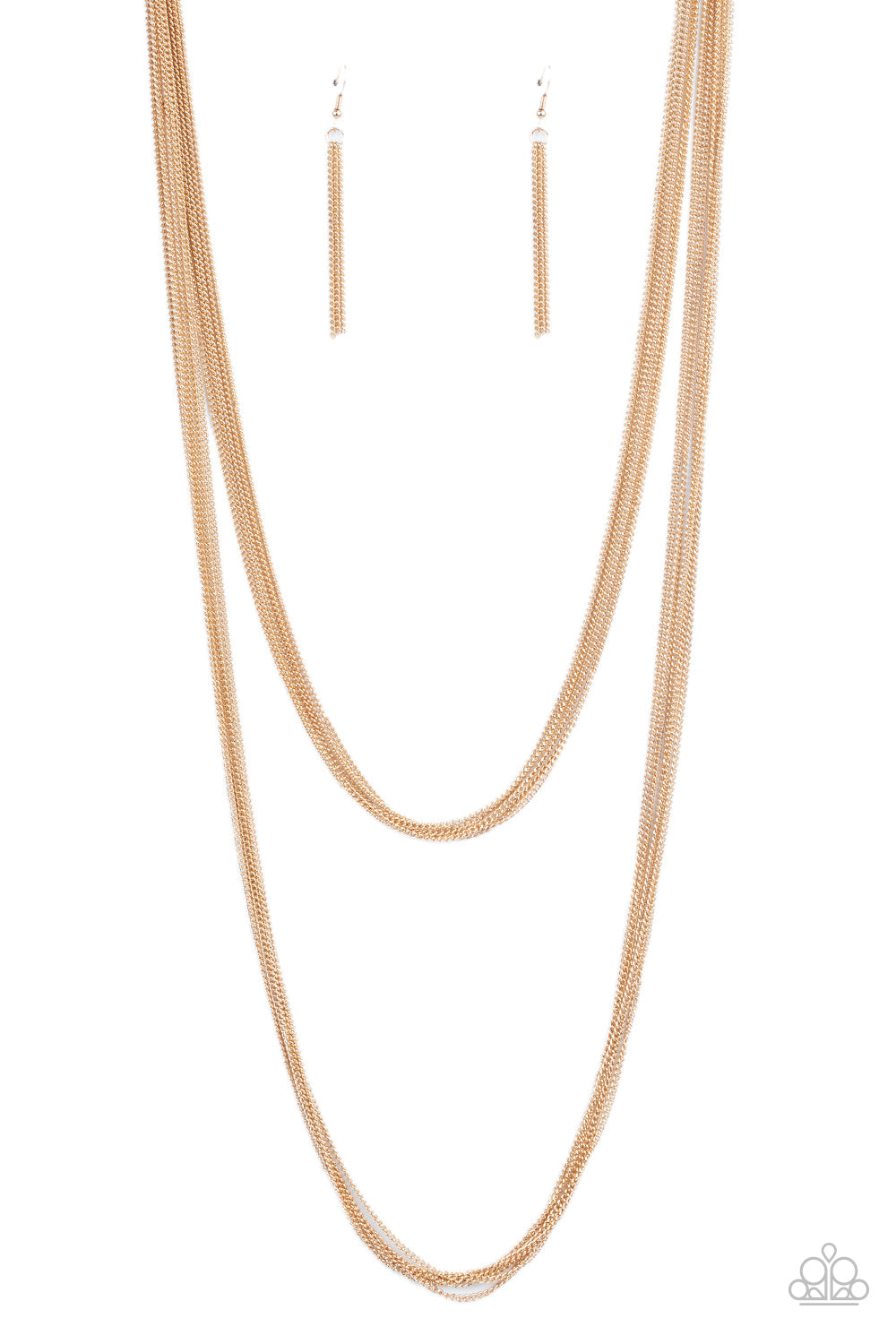 Save Your TIERS - gold - Paparazzi necklace