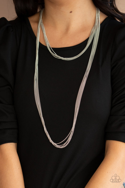 Save Your TIERS - silver - Paparazzi necklace
