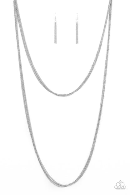 Save Your TIERS - silver - Paparazzi necklace
