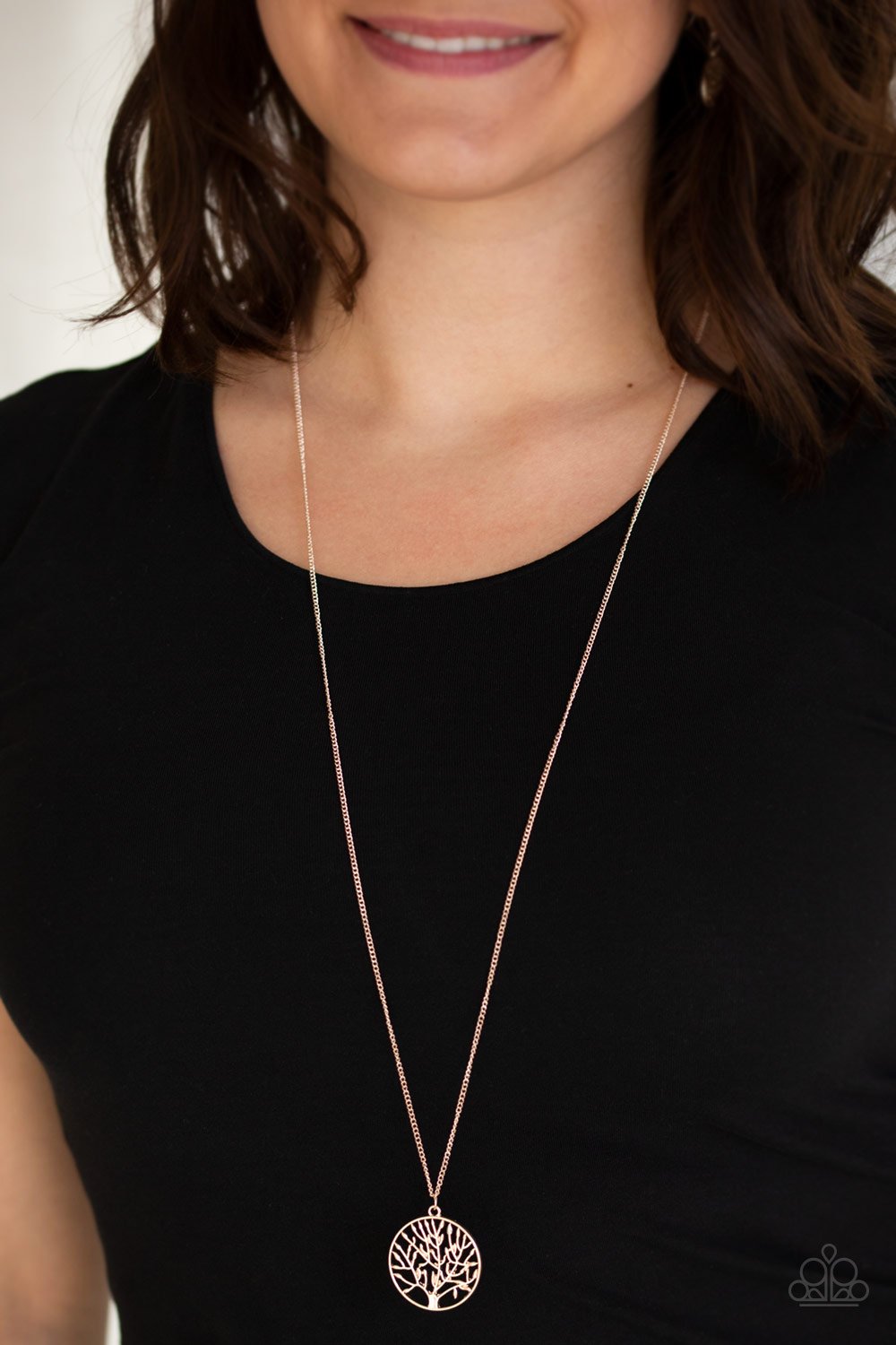 Save the Trees - rose gold - Paparazzi necklace