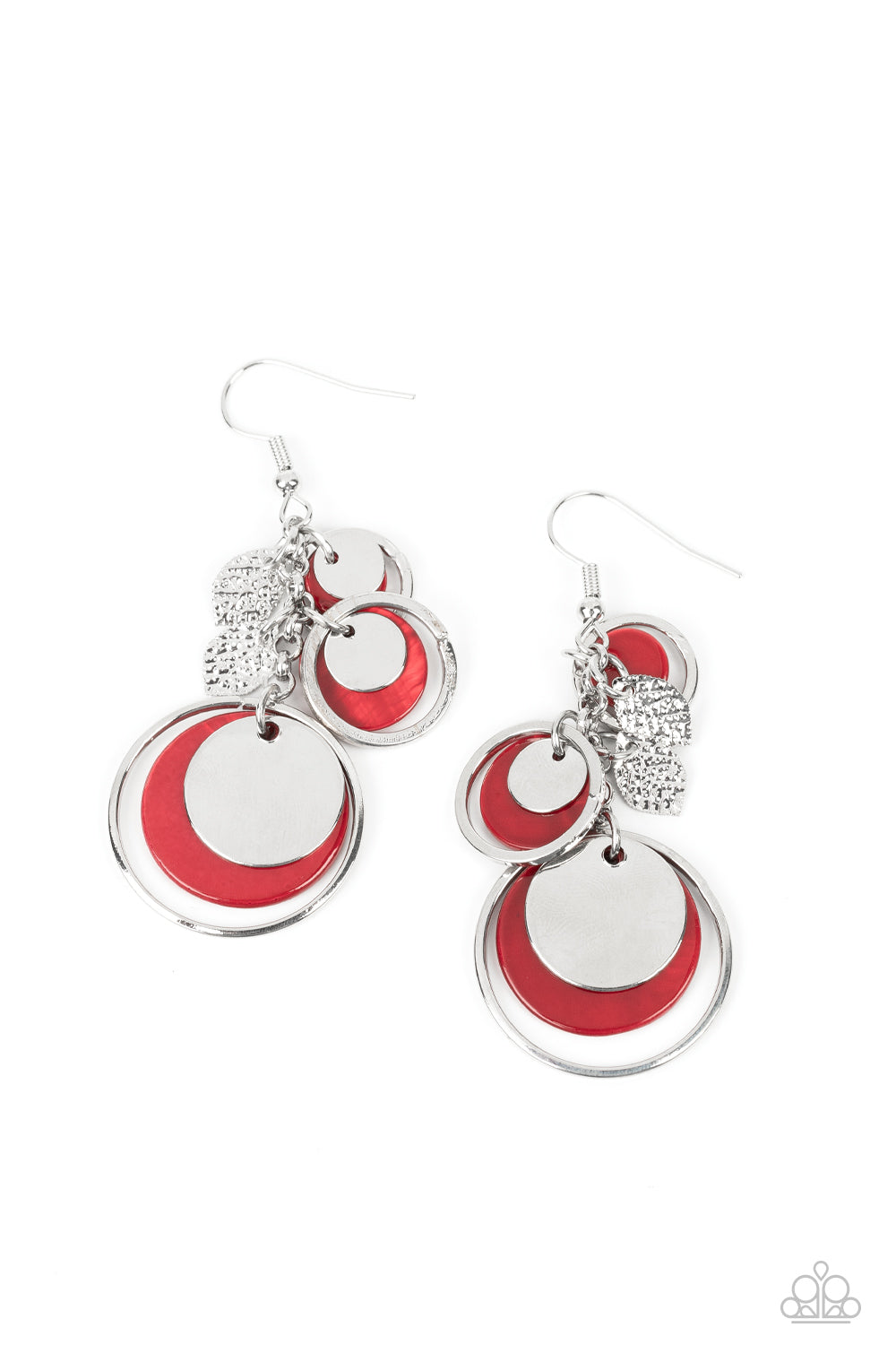 Saved by the SHELL - red - Paparazzi earrings