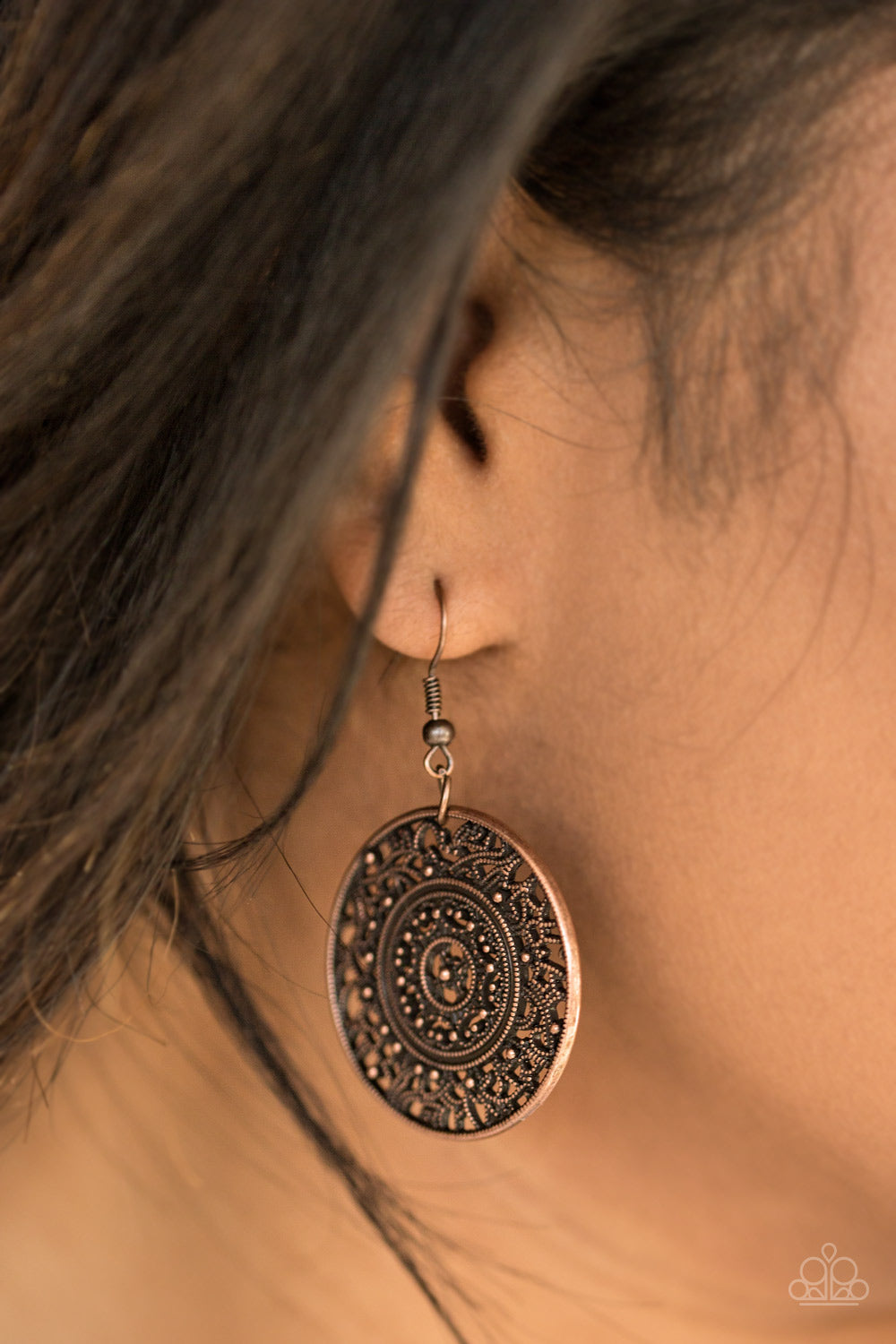 Say You WHEEL - copper - Paparazzi earrings