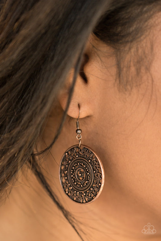 Say You WHEEL - copper - Paparazzi earrings