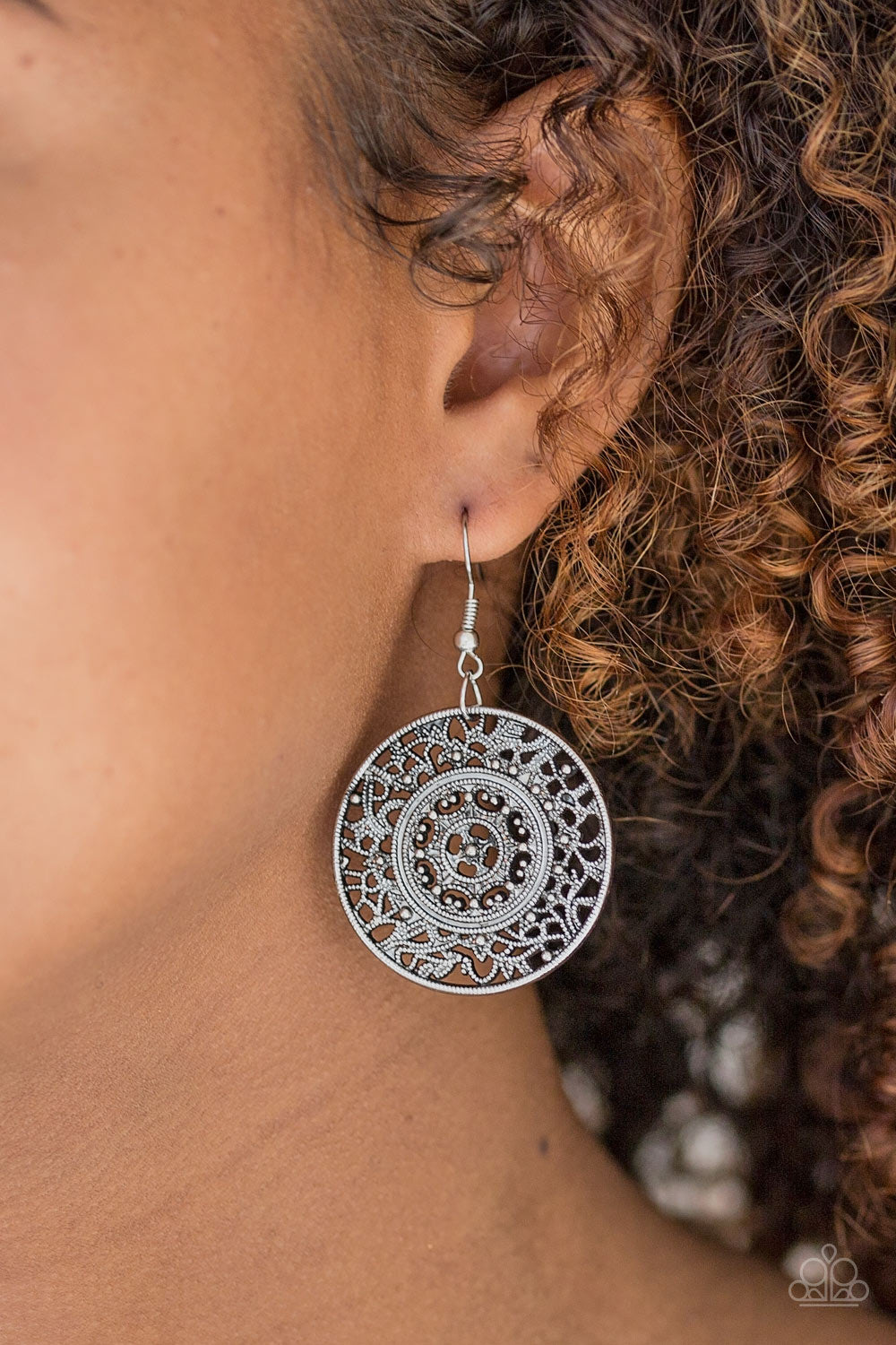 Say You Wheel - silver - Paparazzi earrings