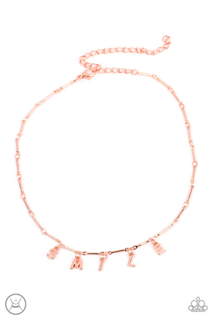 Say My Name - copper - Paparazzi necklace