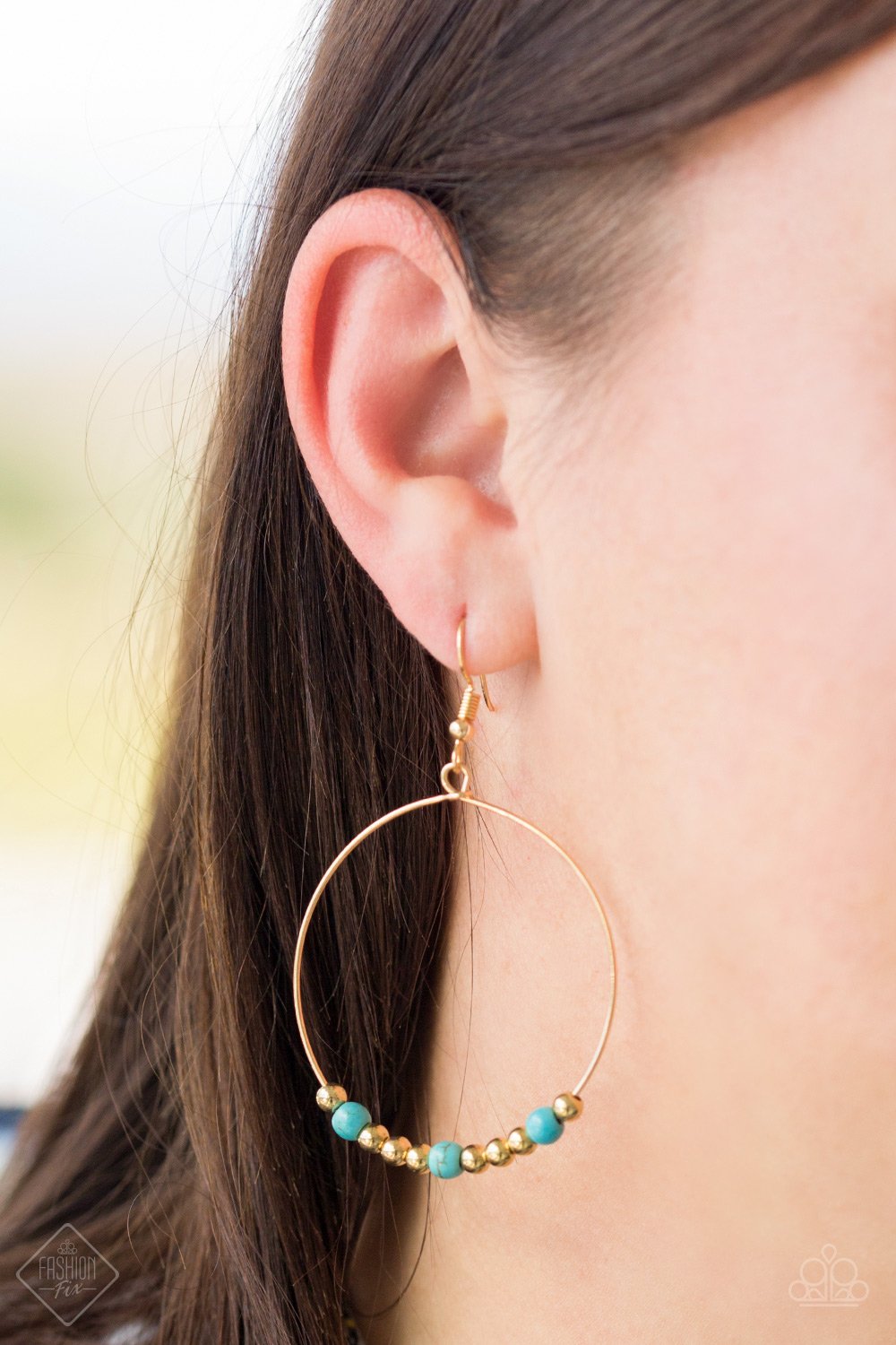 Say a Little Prairie - gold - Paparazzi earrings