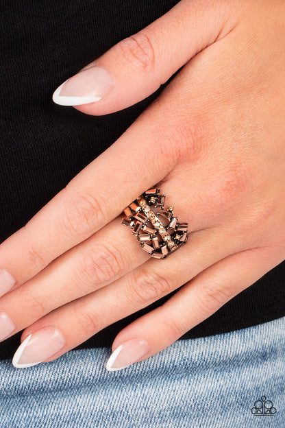Scattered Sensation - copper - Paparazzi ring