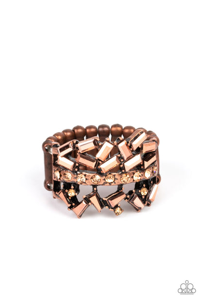 Scattered Sensation - copper - Paparazzi ring
