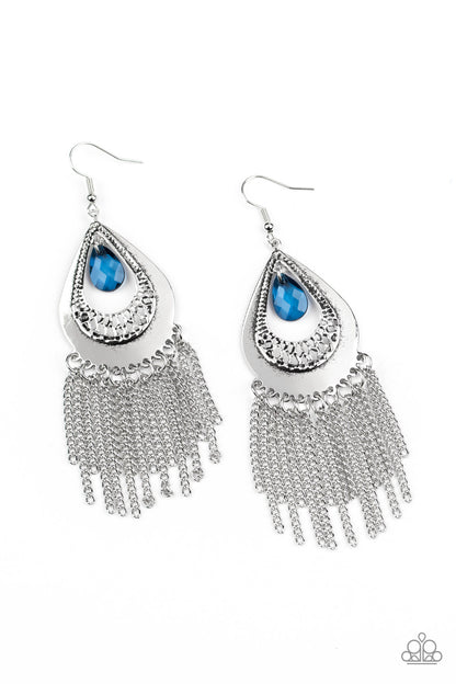 Scattered Storms - blue - Paparazzi earrings