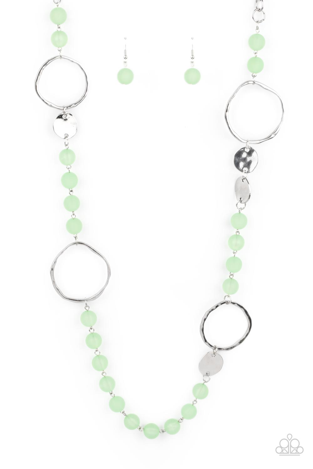 Sea Glass Wanderer - green - Paparazzi necklace