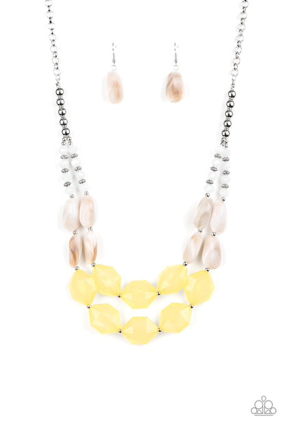 Seacoast Sunset - yellow - Paparazzi necklace