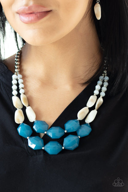 Seacoast Sunset-blue-Paparazzi necklace