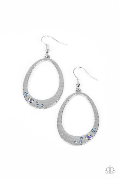 Seafoam Shimmer - blue - Paparazzi earrings