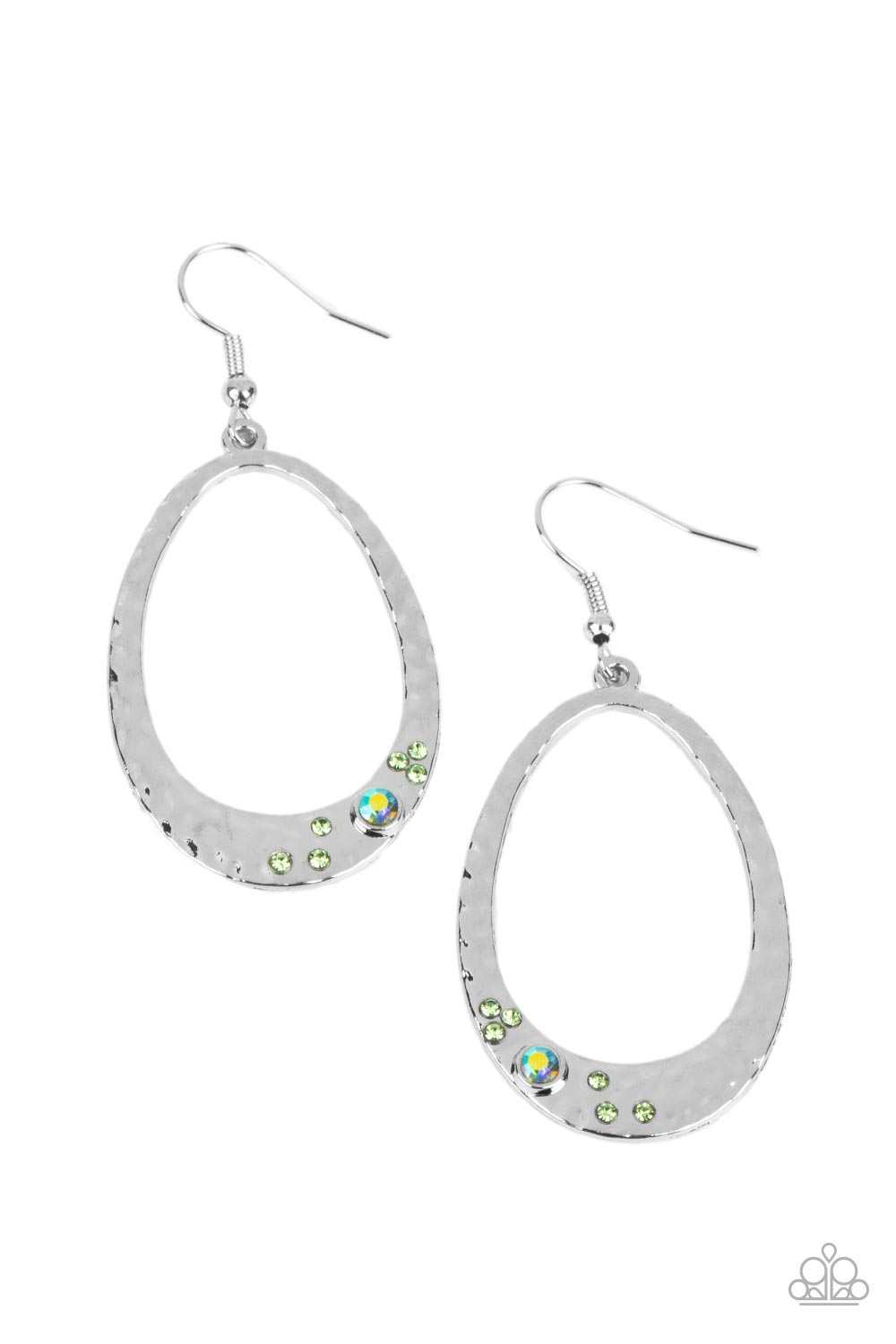 Seafoam Shimmer - green - Paparazzi earrings