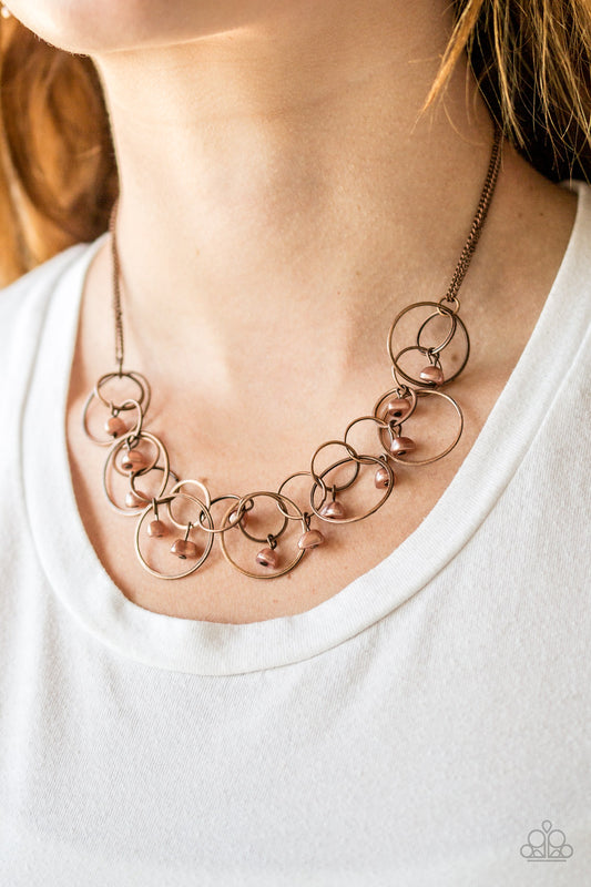 Seafront Scene - copper - Paparazzi necklace