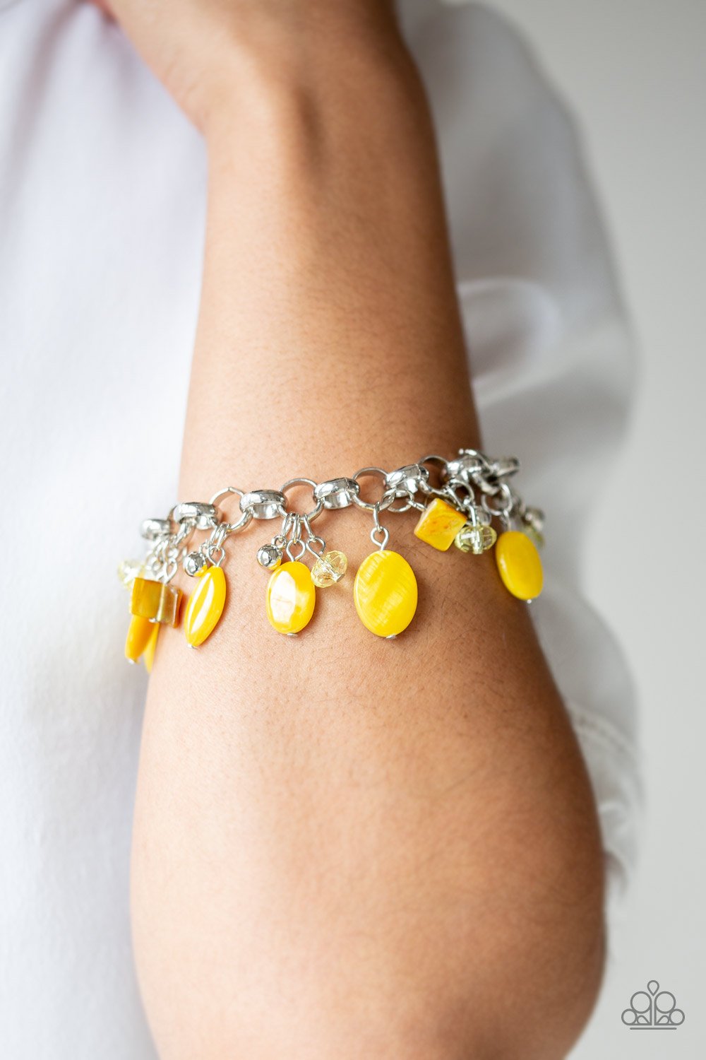 Seashore Sailing-yellow-Paparazzi bracelet
