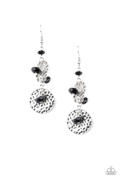Seaside Catch - black - Paparazzi earrings