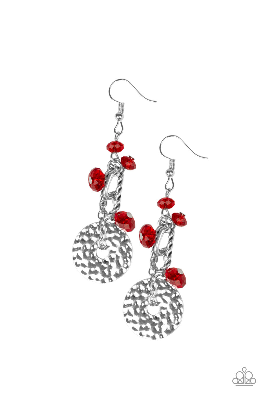 Seaside Catch - red - Paparazzi earrings