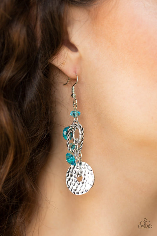 Seaside Catch-blue-Paparazzi earrings