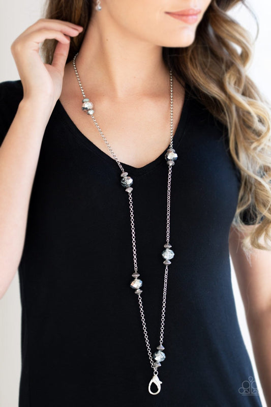 Season of Sparkle - silver - Paparazzi LANYARD necklace
