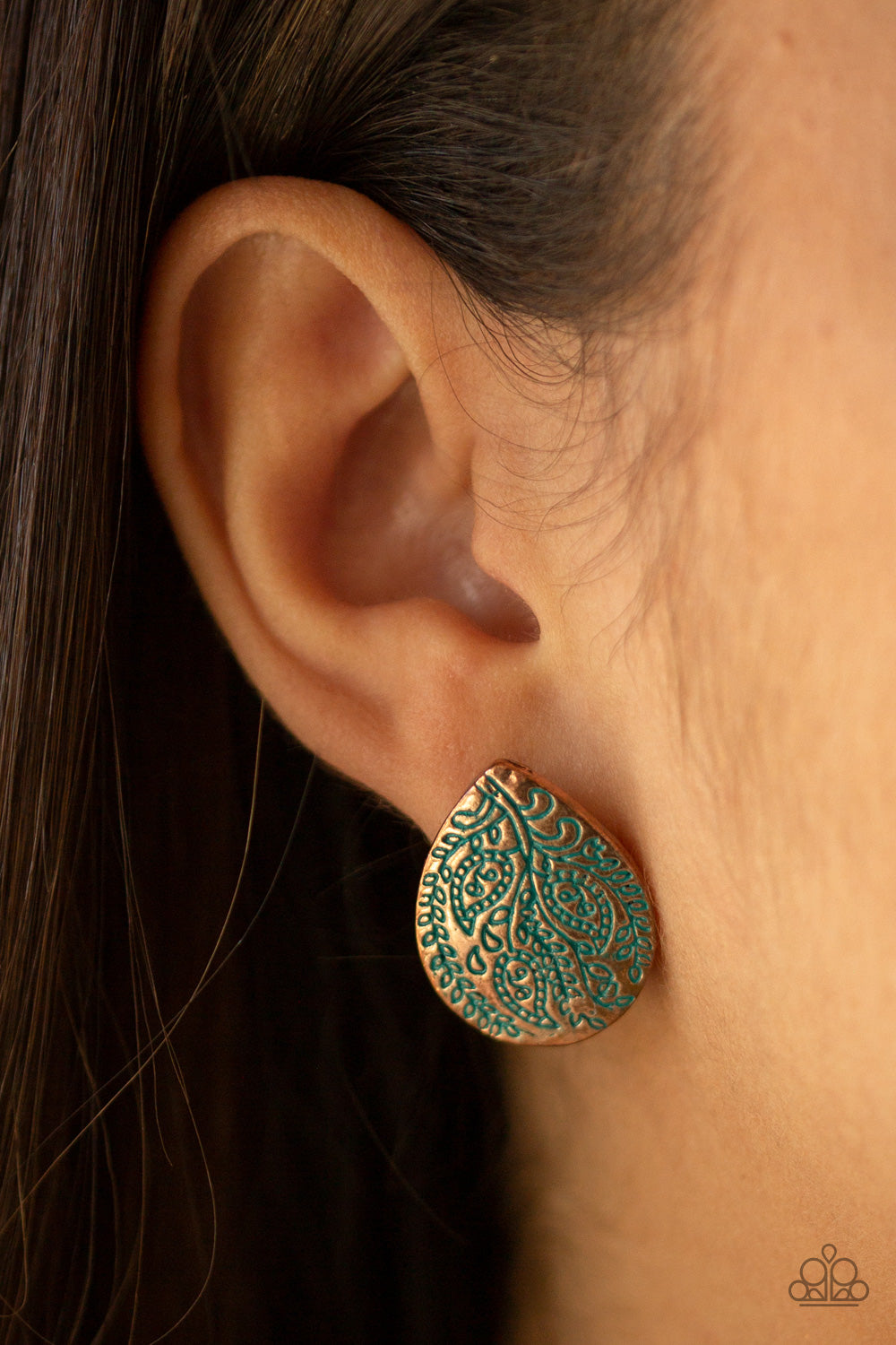 Seasonal Bliss - copper - Paparazzi earrings