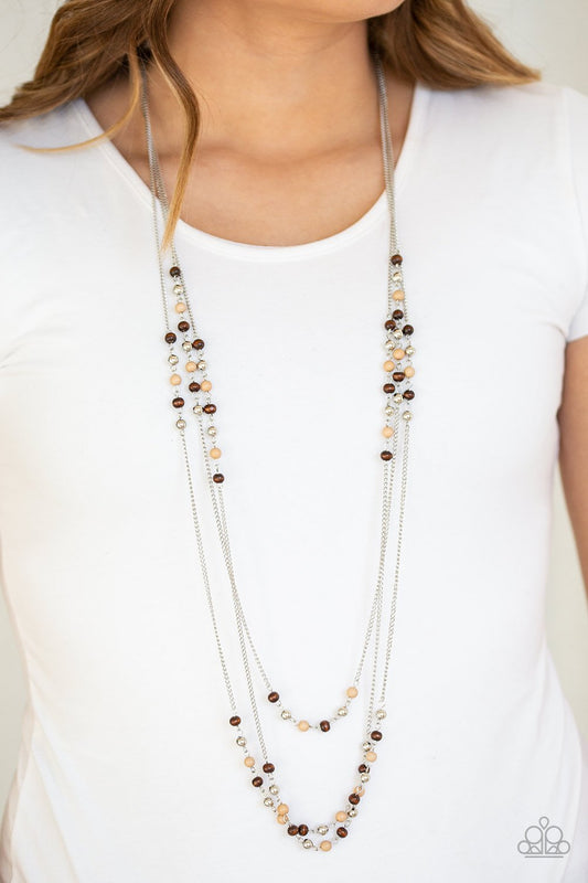 Seasonal Sensation - brown - Paparazzi necklace