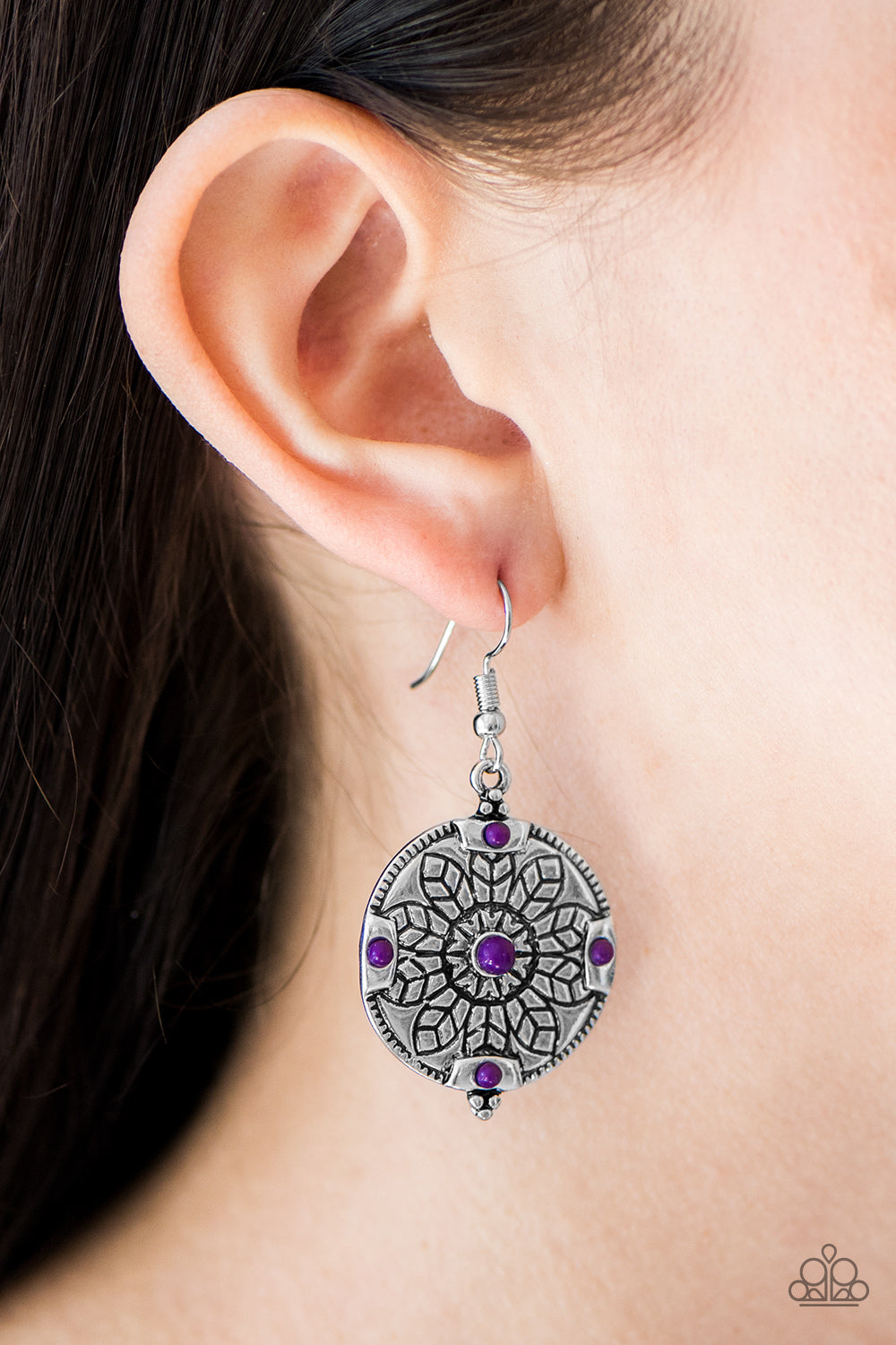 Second Spring - Purple - Paparazzi earrings