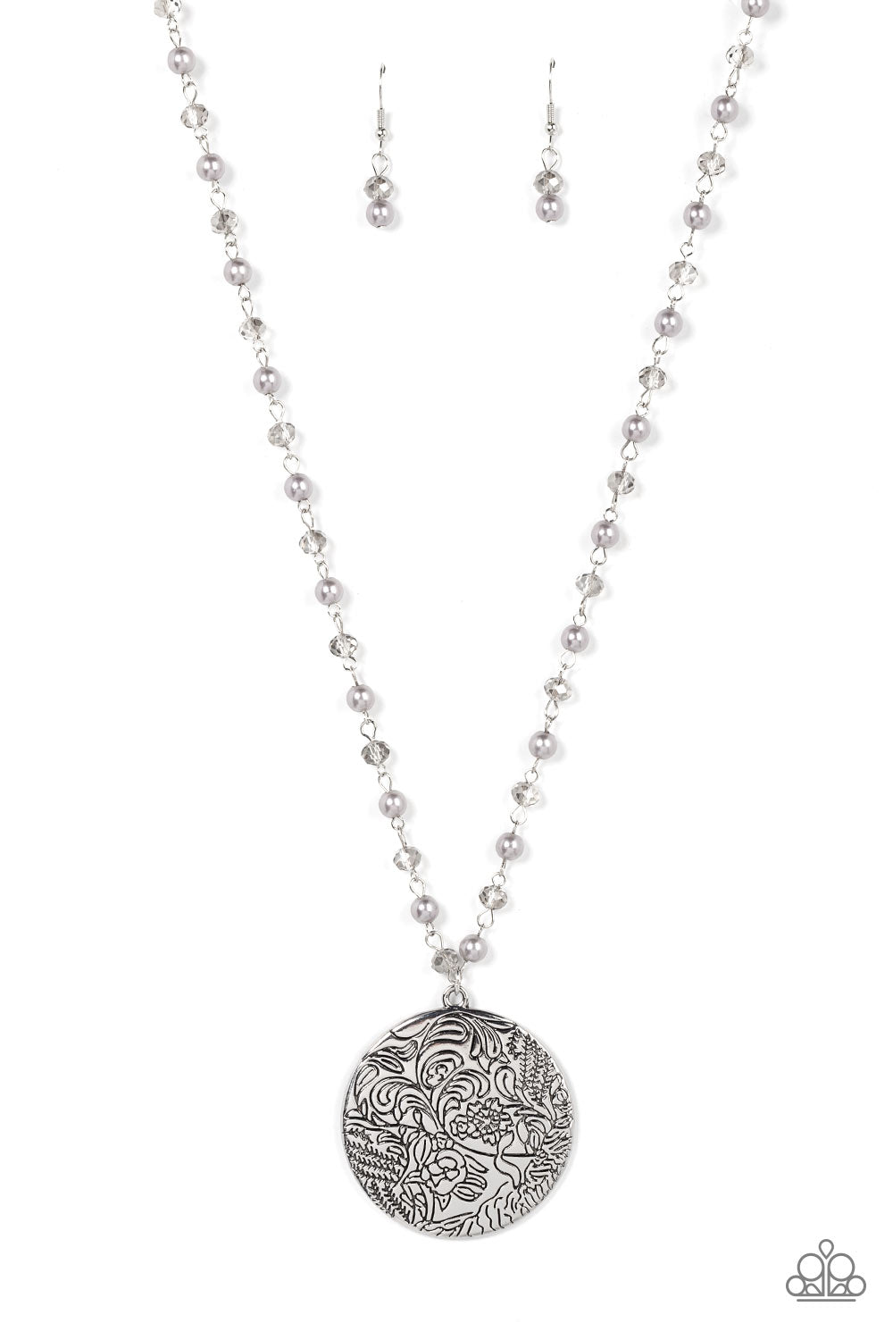 Secret Cottage - silver - Paparazzi necklace