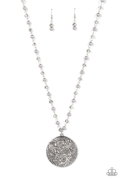 Secret Cottage - silver - Paparazzi necklace