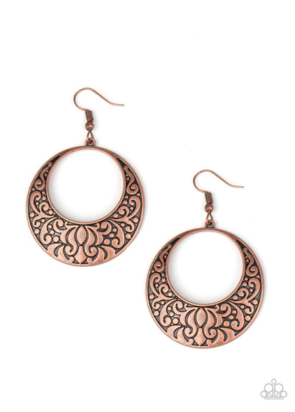 Secret Groves - copper - Paparazzi earrings