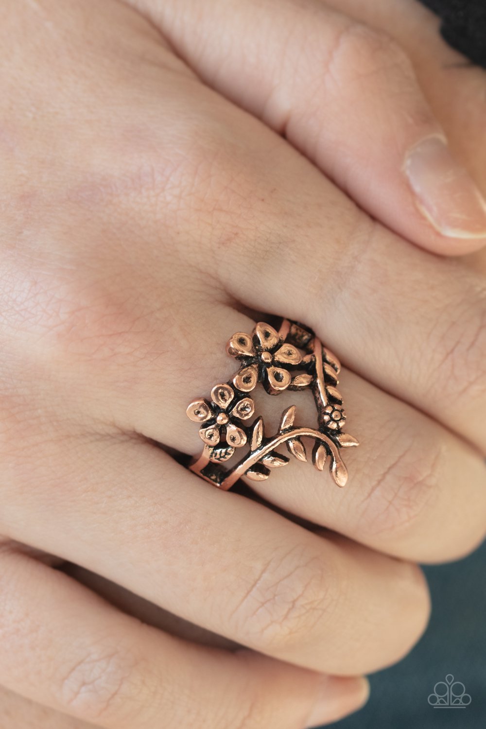 Secret Eden-copper-Paparazzi ring